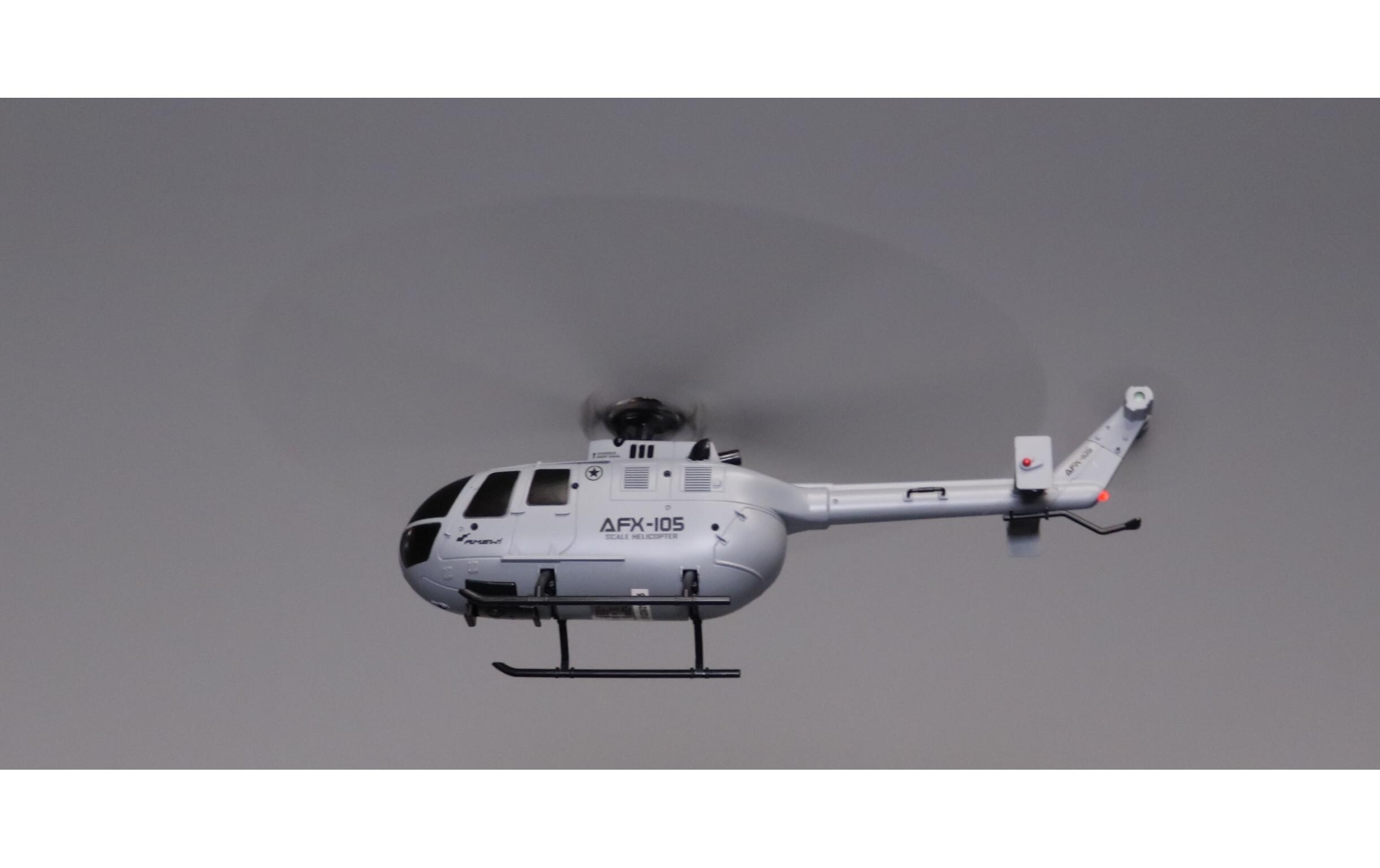 Helikopter AFX-105 Grau, 4-Kanal RTFBo 105 Single-Rotor Heli für Einsteiger
