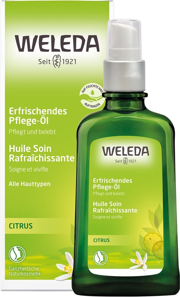 Weleda Pflege-Öl<br>100 ml, Glasflasche, Öl, erfrischend Citrus