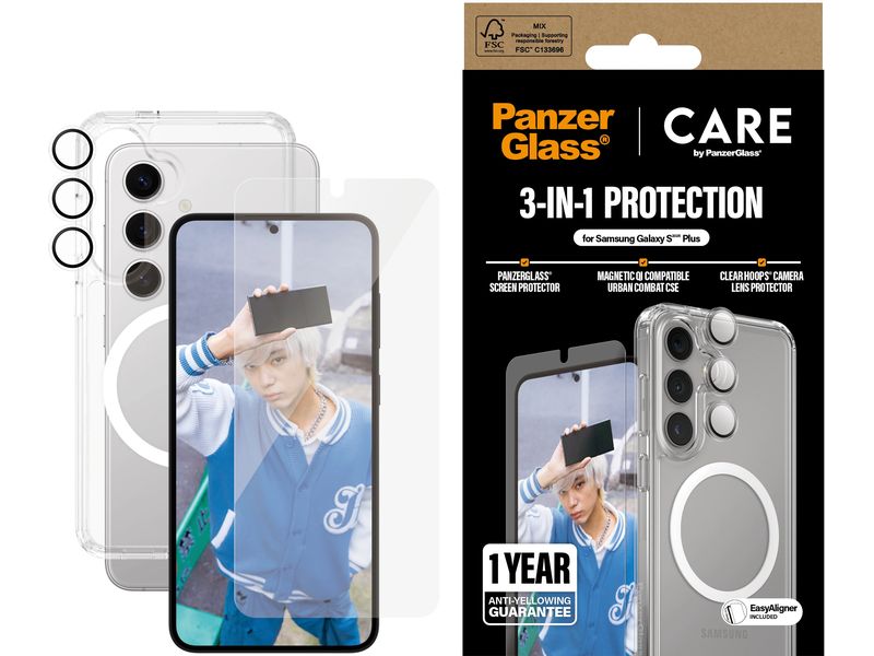 CARE Displayschutz 3-in-1 UWF Galaxy S25 3-in-1 Set für das Samsung Galaxy S25