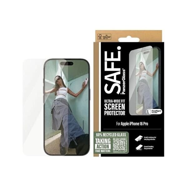 SAFE by PanzerGlass skærmbeskytter til iPhone 16 Pro