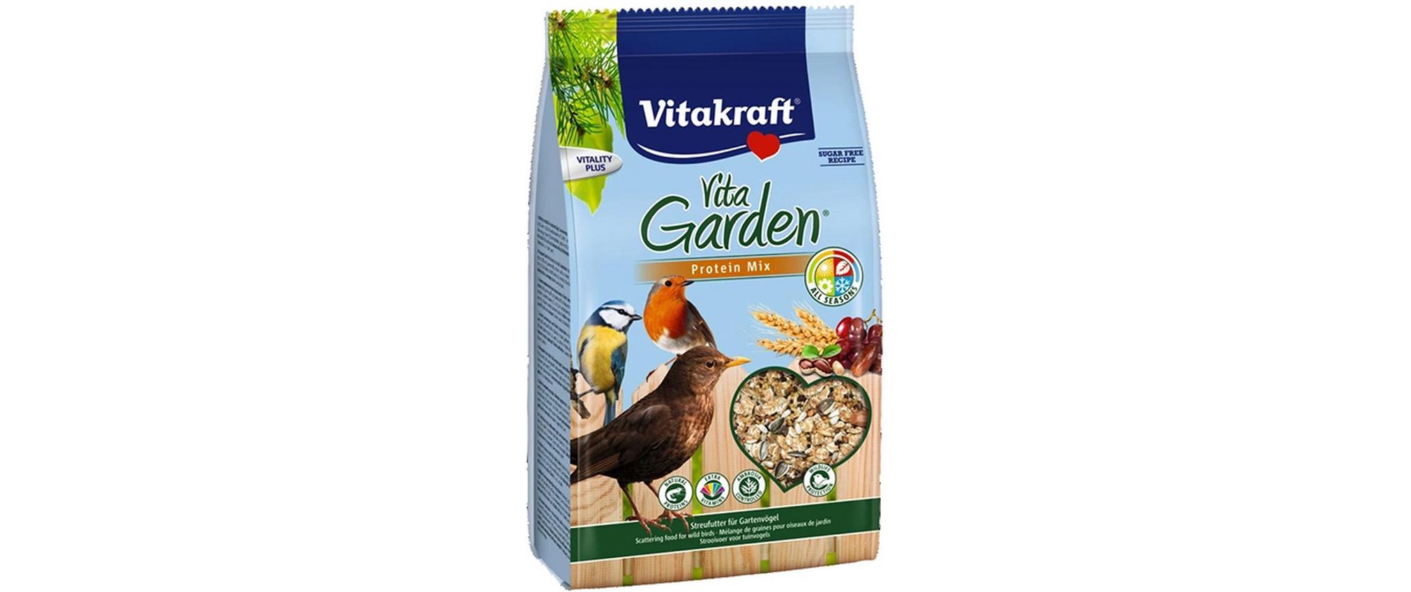 Vogelfutter VitaGarden Protein-Mix, 1 kgWertvolle Ergänzung für die bunte Vogelwelt