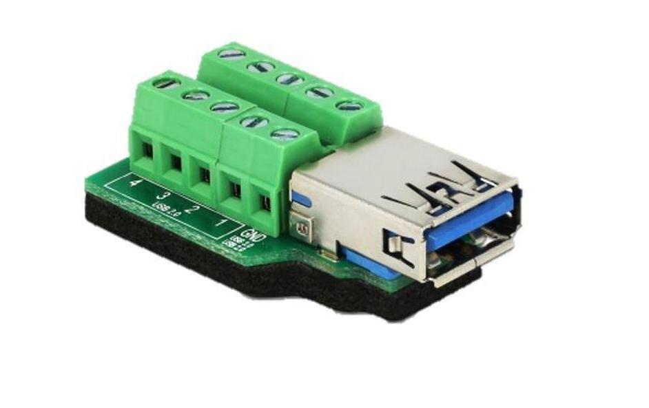 USB 3.0 Adapter Terminalblock - USB-A BuchseUSB 3.0 zu Terminalblock Adapter