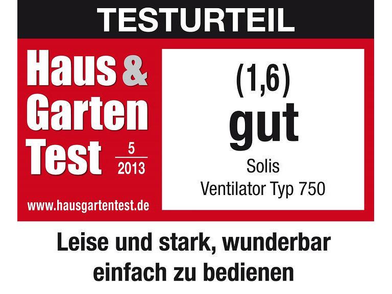 Solis Standventilator Fan-Tastic Silber Standventilator mit Fussschalter und Stoppfunktion