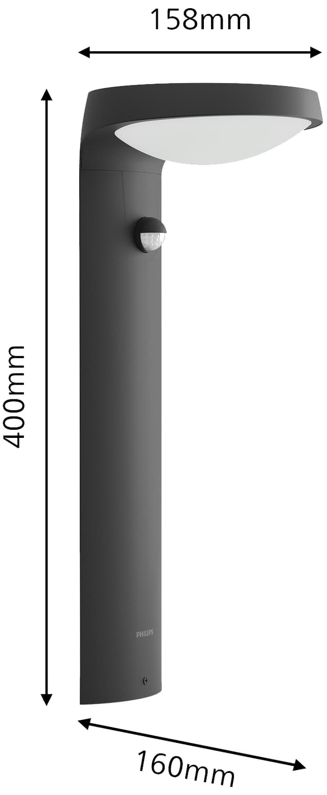 Philips Tyla IR udendørs solcelle sokkellampe 1.2W