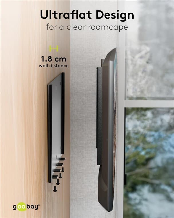 TV-vægbeslag Caravan FIXED (M), sort