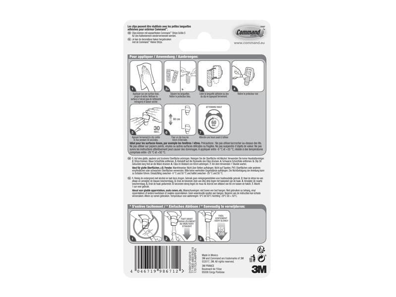 Command Haken Command Outdoor Transparent, 8 Haken Klebehaken