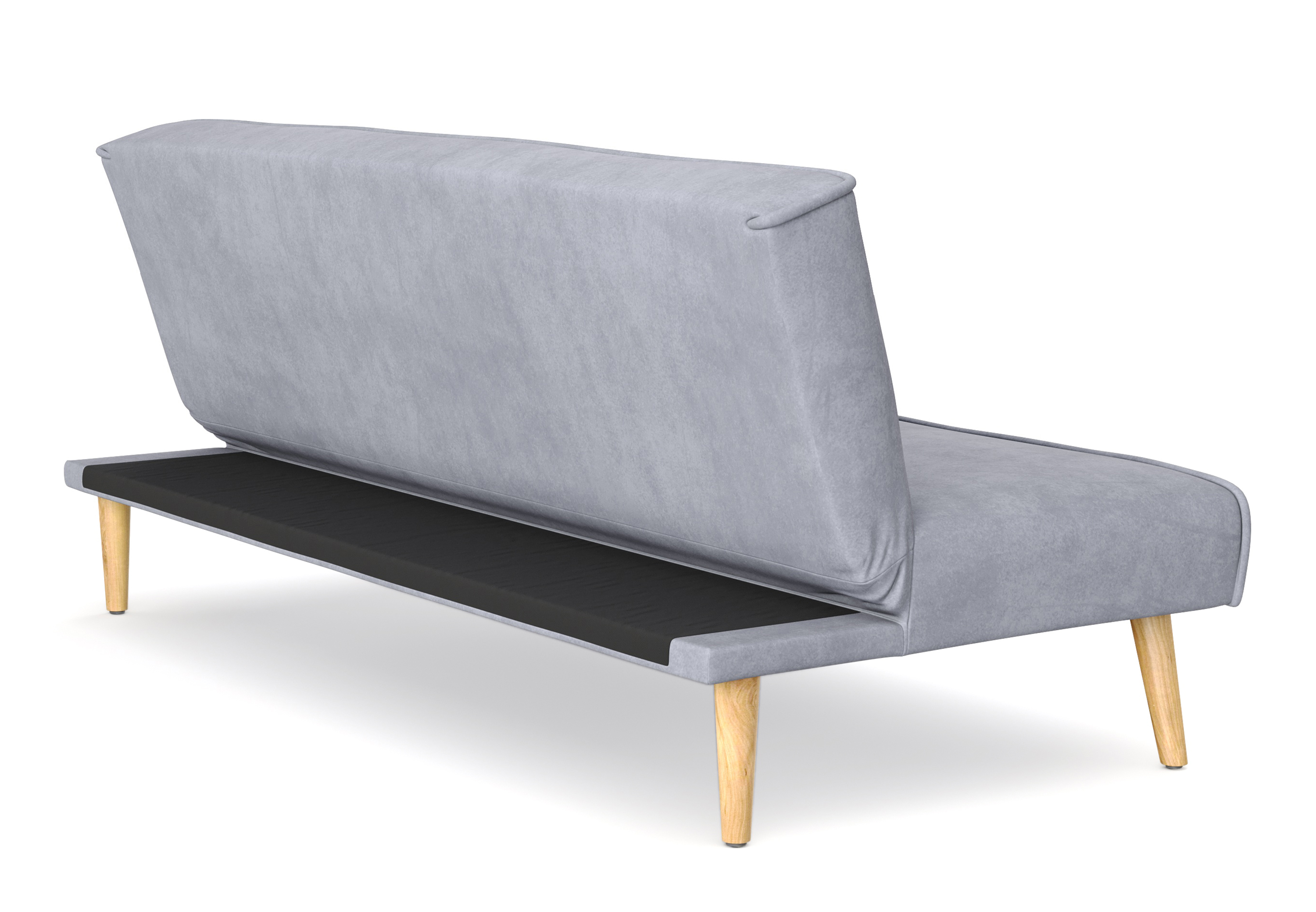 Schlafsofa Samt LEA grau