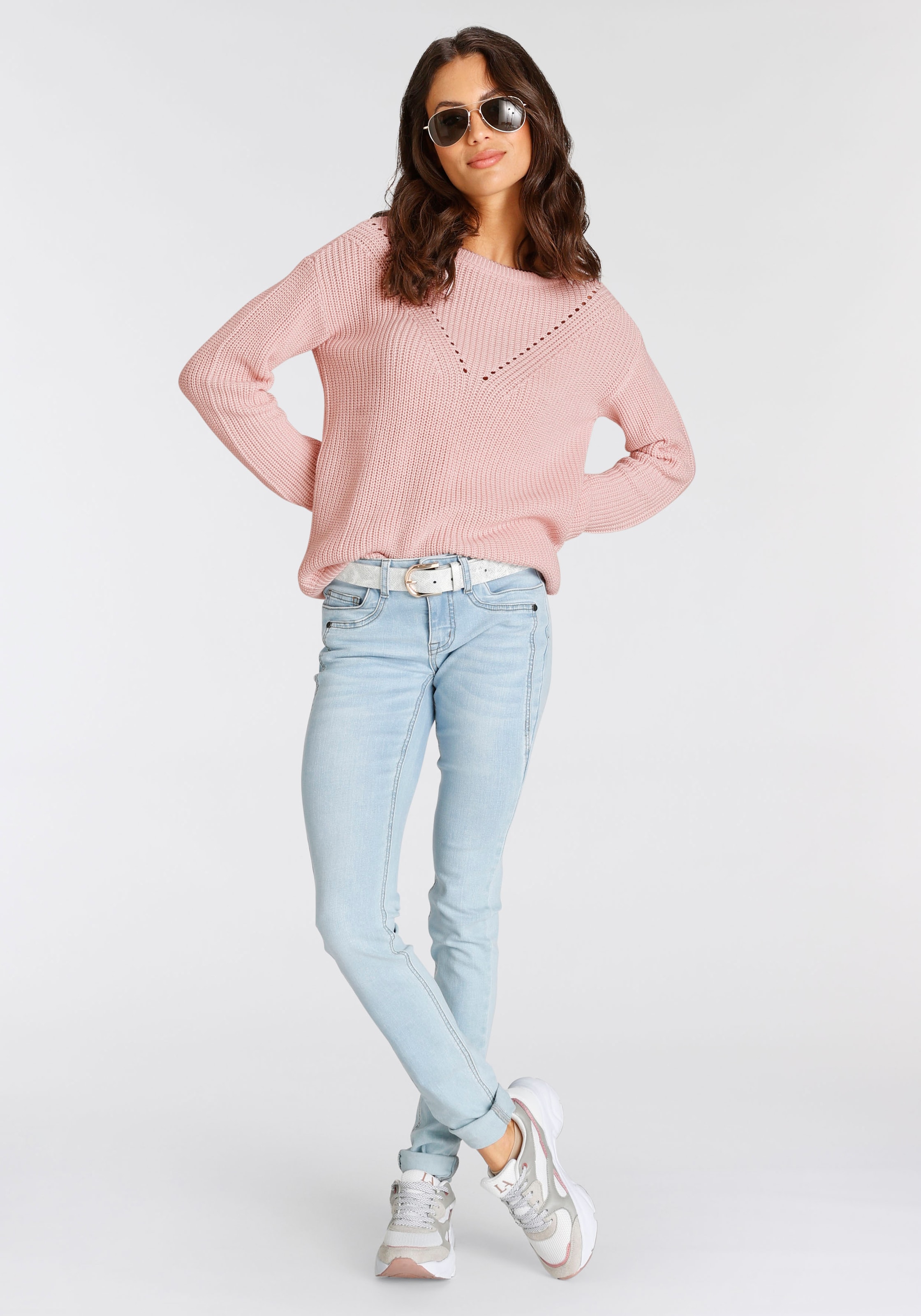 Laura Scott Strickpullover , mit Schleifen-Detail