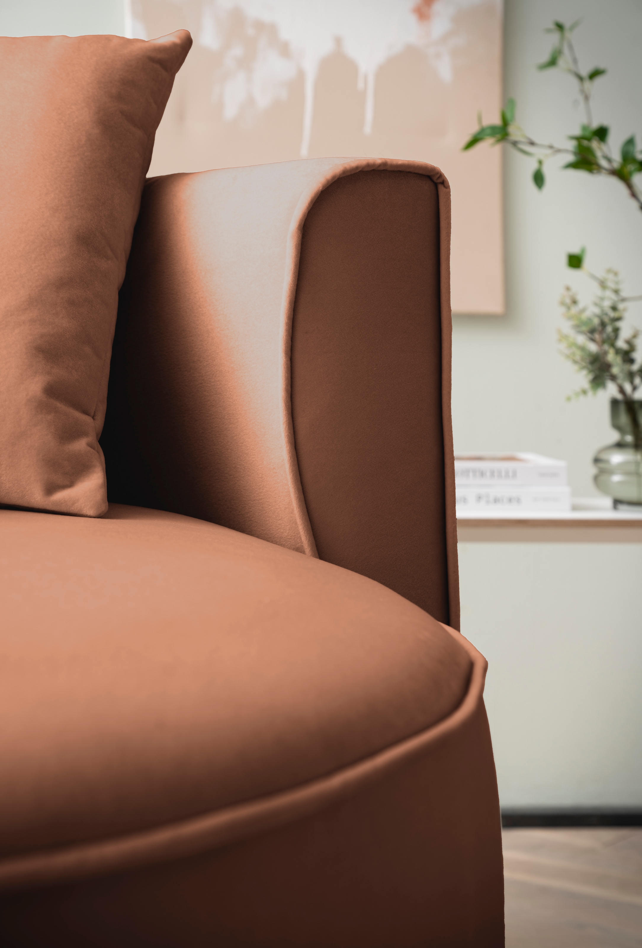 LeGer Home by Lena Gercke XXL-Sessel »ISALIE, Rundsessel mit Hocker, Lesesessel, Loveseat, Big-Sessel« Set,  trendige Stoffe, 3 Zierkissen, grosse Sitzfläche, Cord, Samt, Bouclé