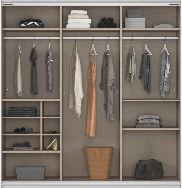 rauch Schwebetürenschrank »Kleiderschrank Schrank Garderobe Wäscheschrank TOMA« inkl. Regaleinsatz sowie zusätzlichen Einlegeböden MADE IN GERMANY