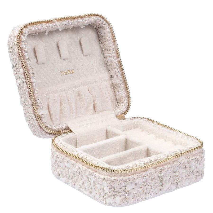 DARK Tweed Jewellery Box Mini Pale Rose