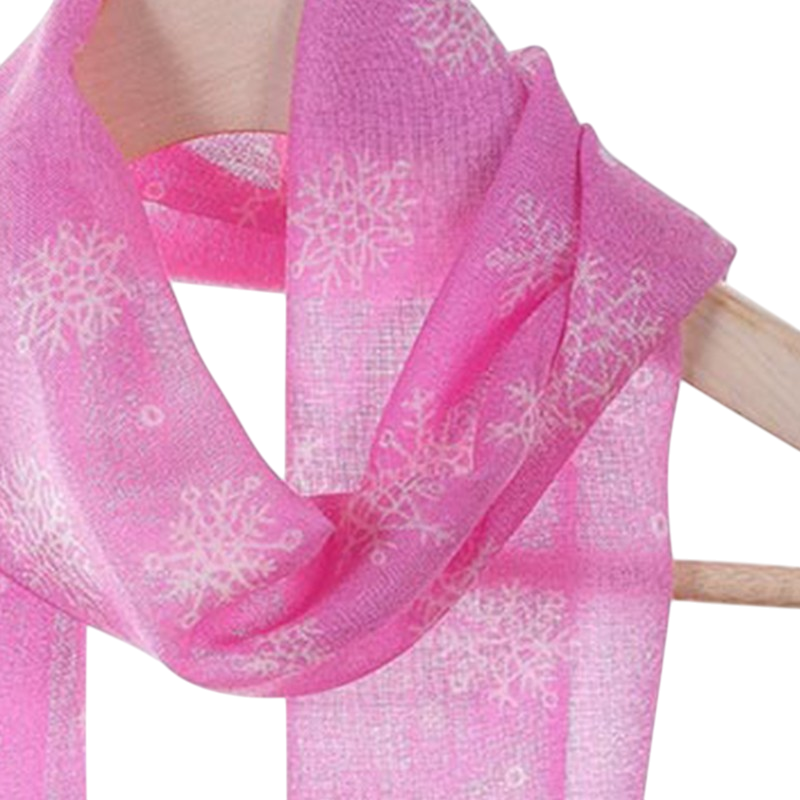 Woll-Schal Schneeflocke pink