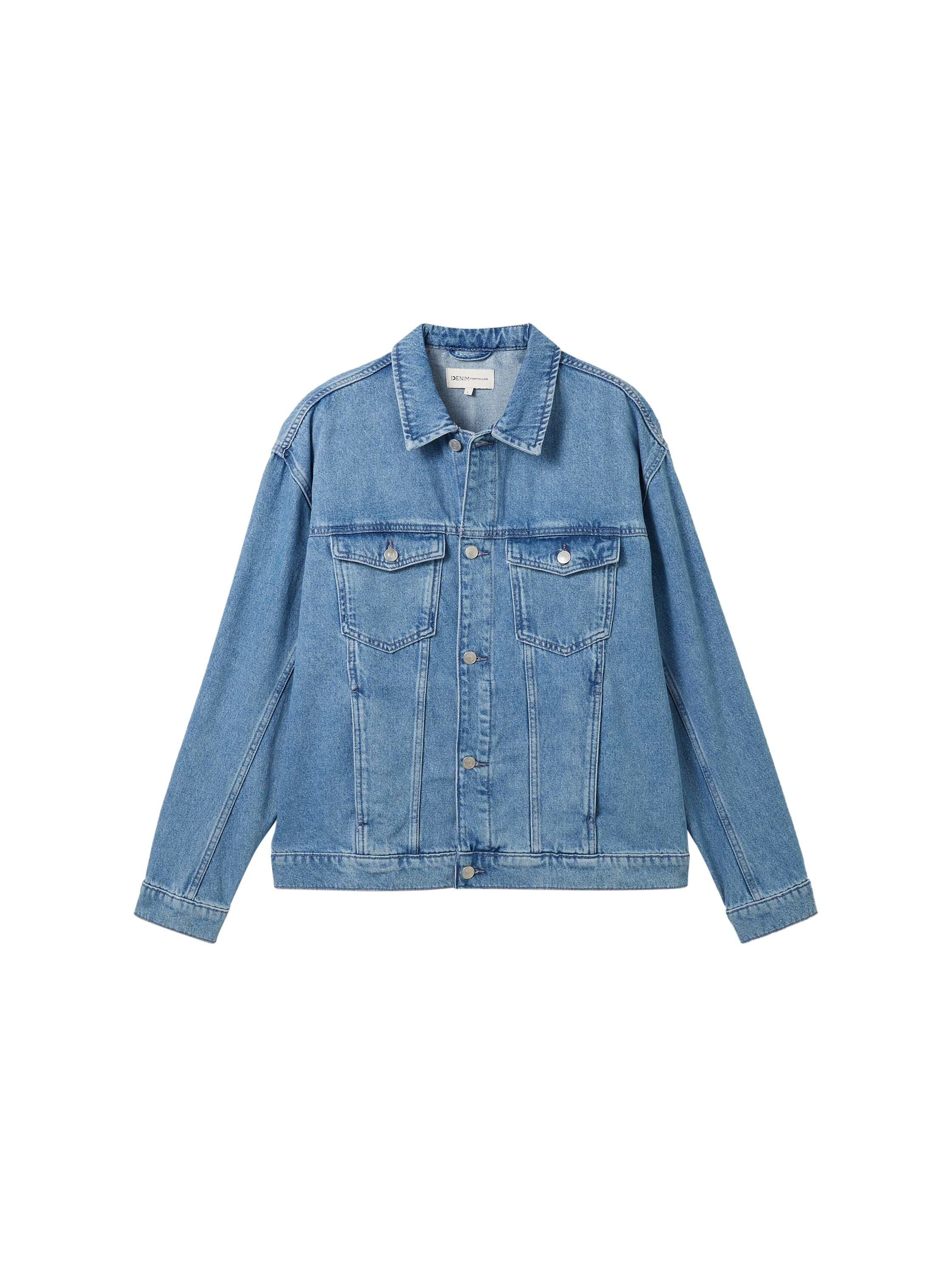 TOM TAILOR Denim Jeansjacke ohne Kapuze mit Knopfleiste