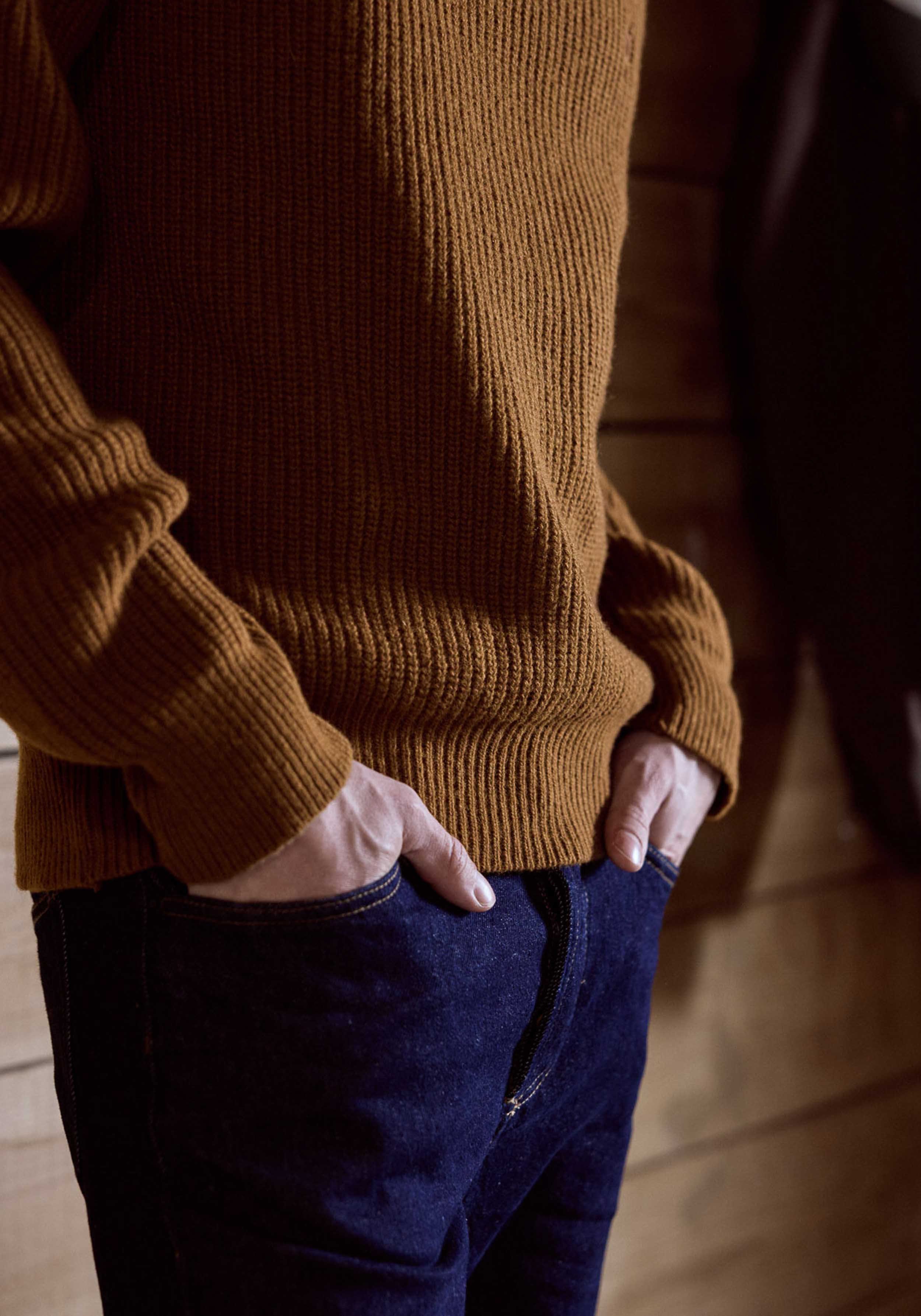 Faguo Strickpullover Ardenne Knitwear Cognac