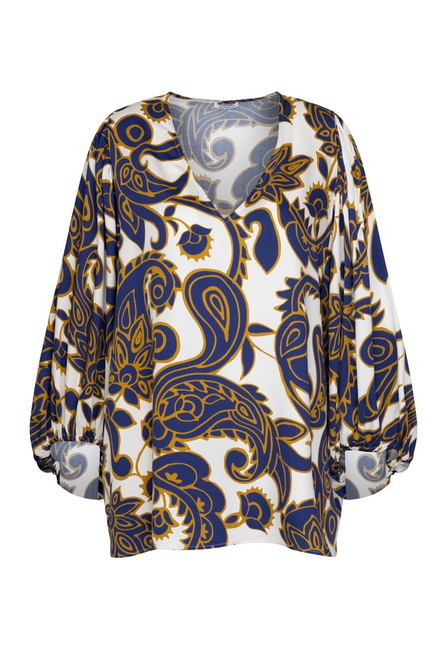 seidensticker Shirtbluse »Schwarze Rose« 3/4-Arm V-Neck Paisley