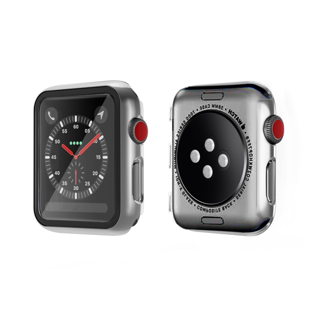 Apple Watch (44mm) Hardcase Bumper   Display Schutzfolie - Silber