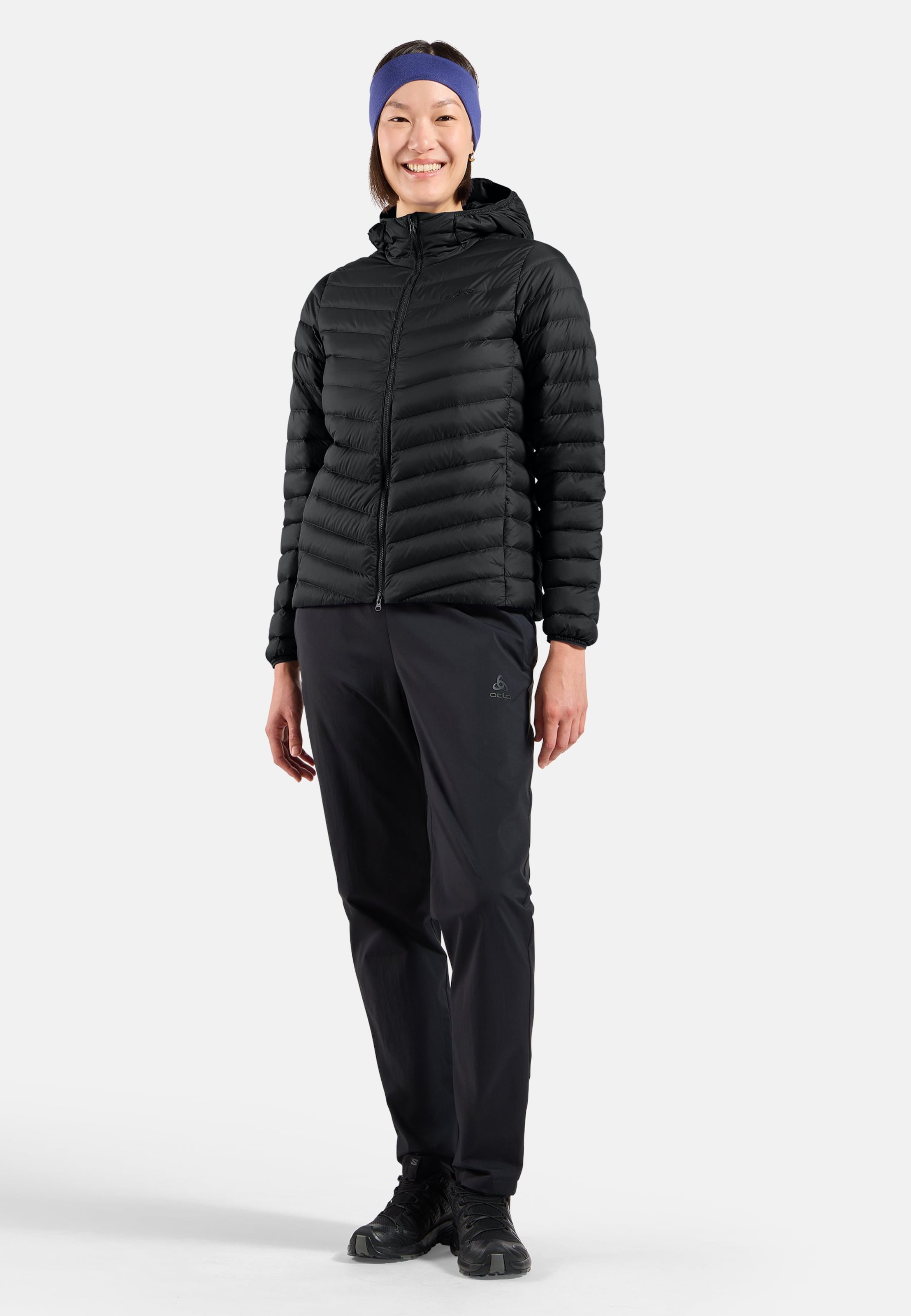 Kompakte X-Alp Daunenjacke mit Kapuze 2.0 in black