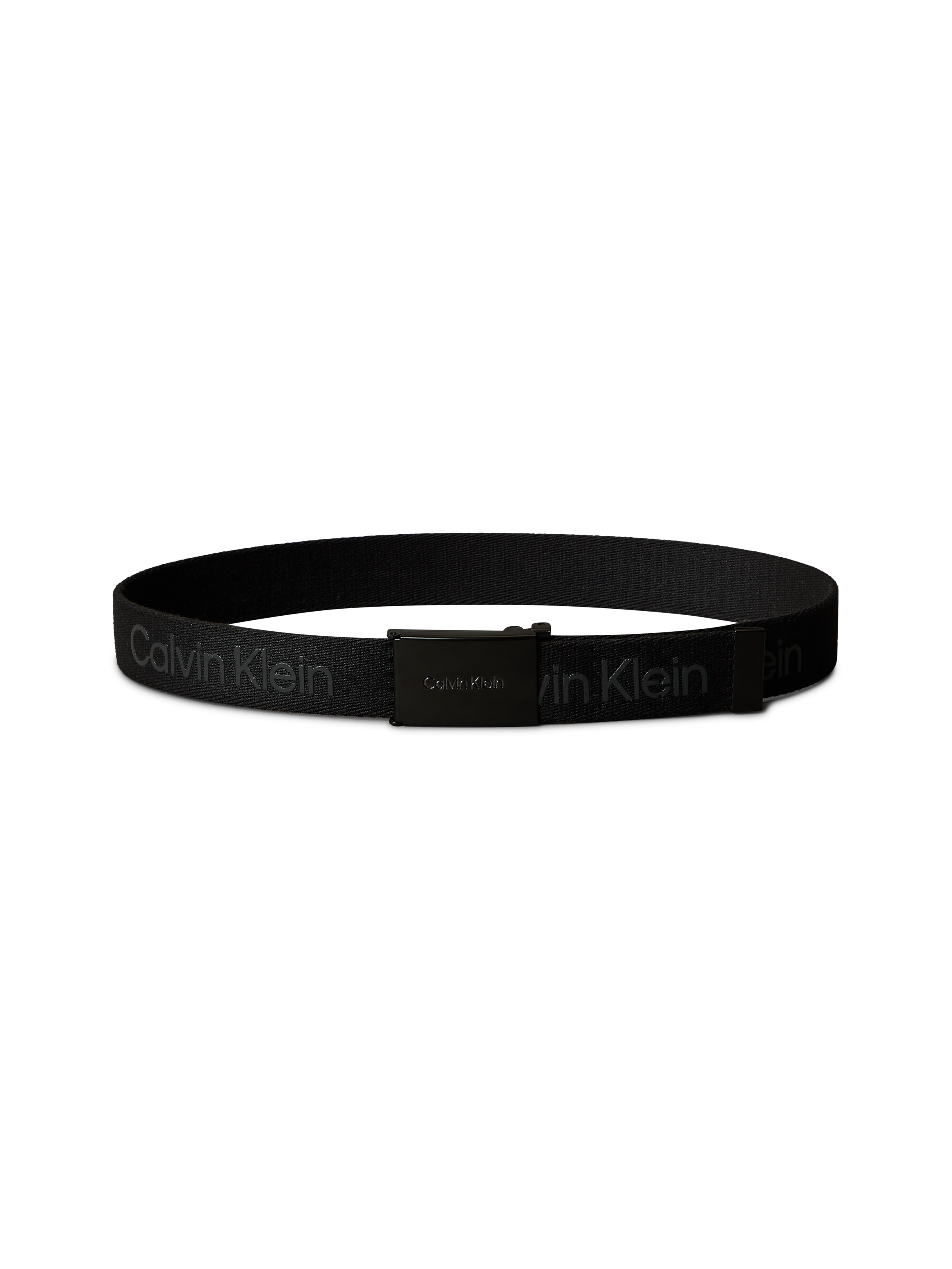 Calvin Klein Jeans Synthetikgürtel »CALVIN LOGO CANVAS BELT«, Logodrucke, Koppelschliesse