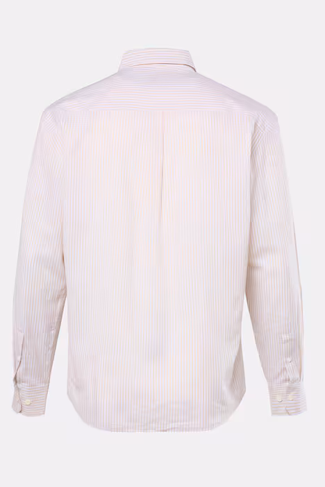 Hemd, Langarm, Leinenmix, Streifen, Buttondown-Kragen, Modern Fit, bis 8 XL, offwhite | Ulla Popken