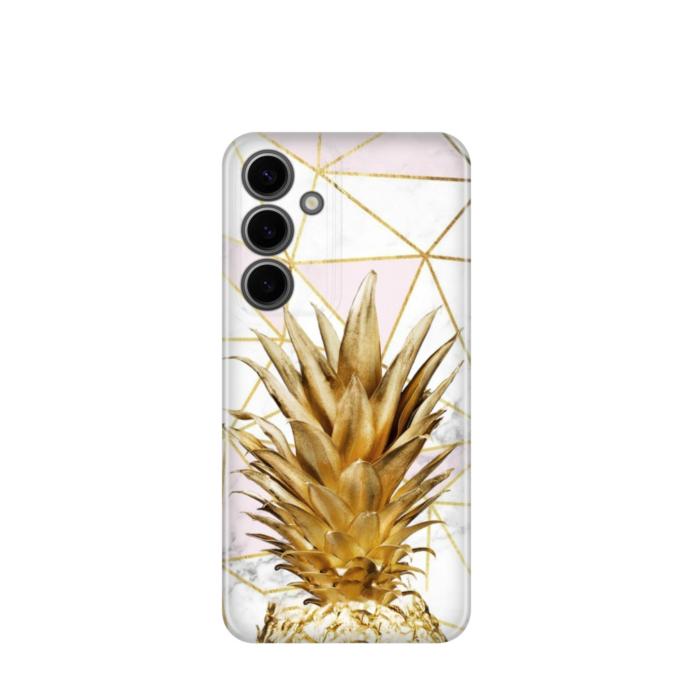 Samsung Galaxy S24 Plus Kunststoff Hülle Ananas - Gold