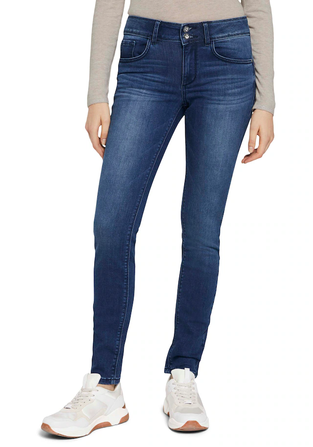 TOM TAILOR Skinny-fit-Jeans »Alexa Skinny«, mit Doppelknopf-Verschluss