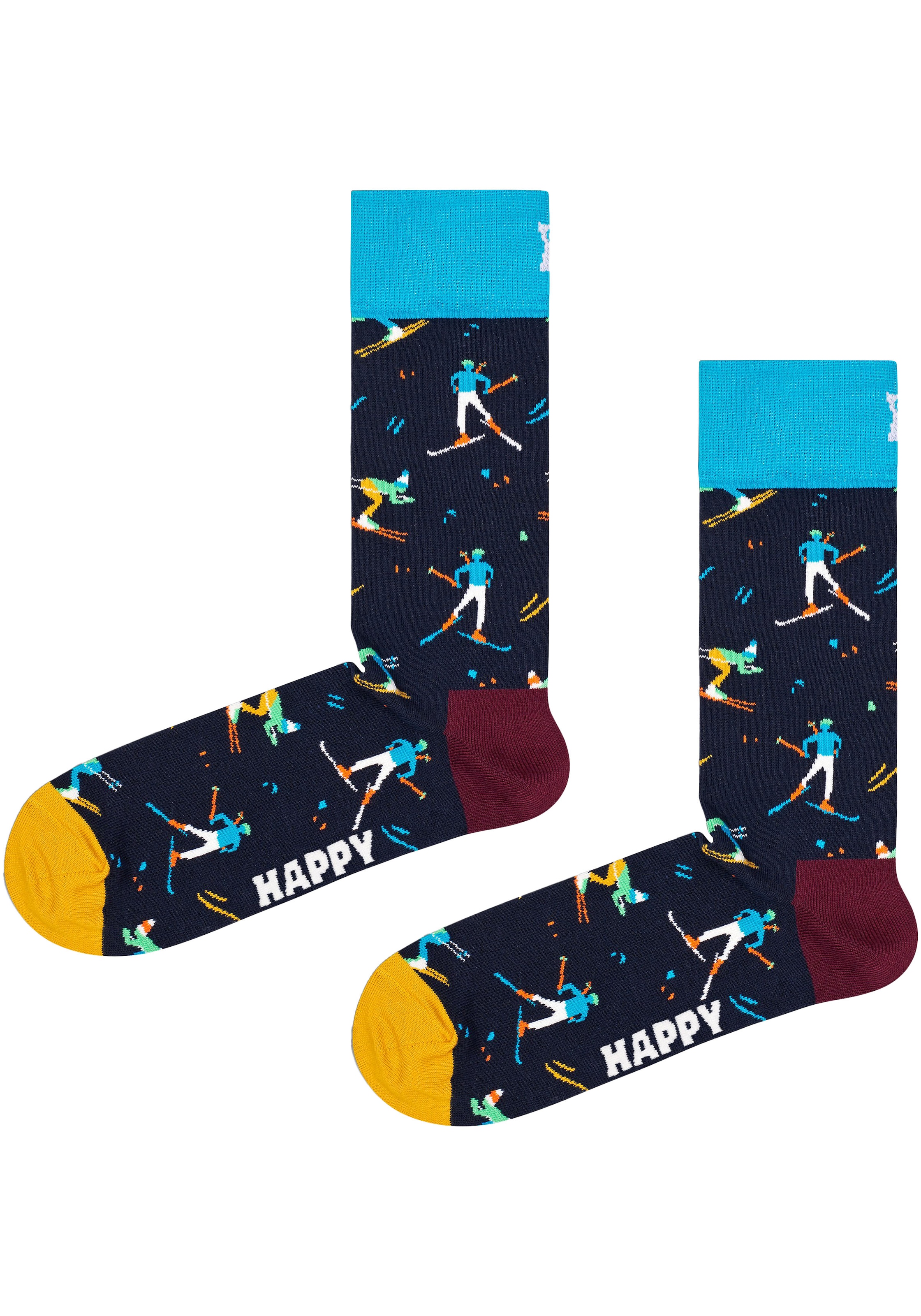 Happy Socks Langsocken 2er Pack,  mit Snowboardmotiven