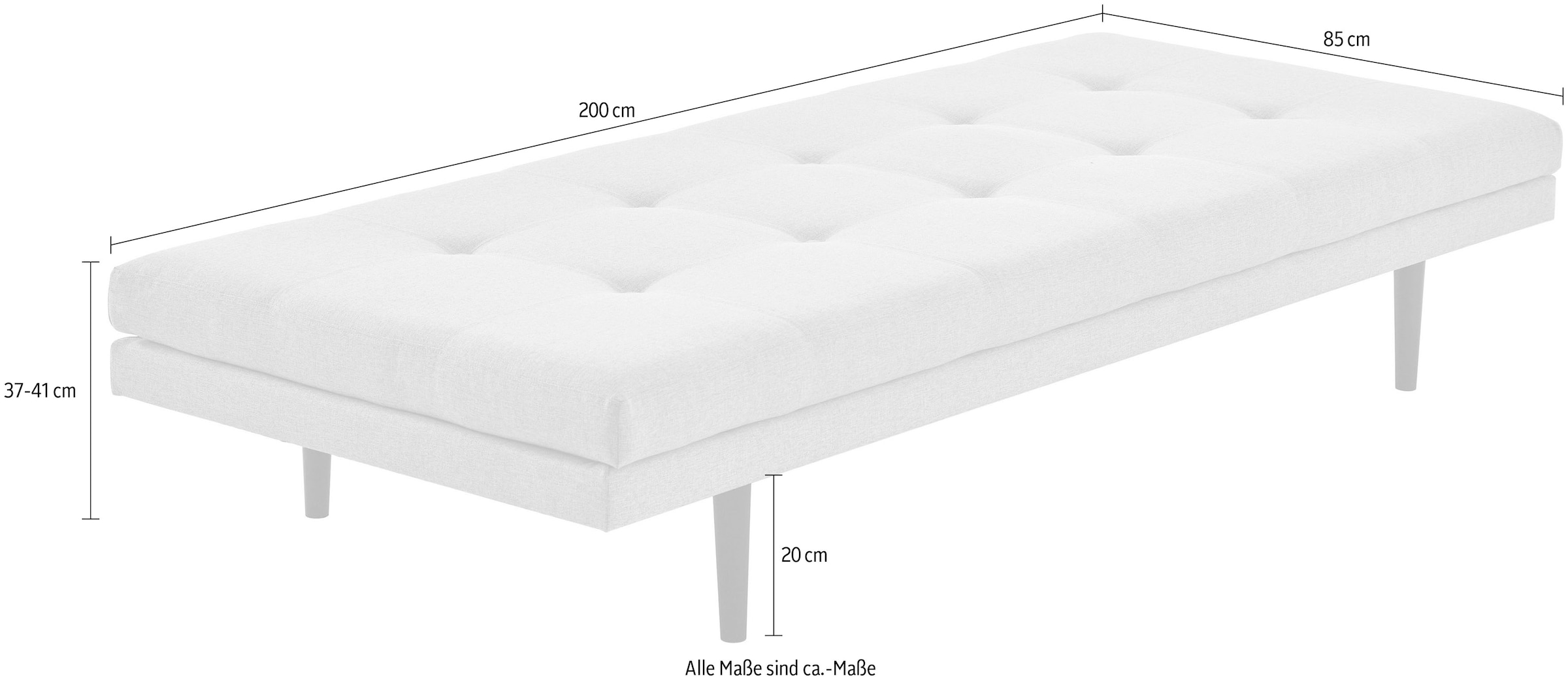 ATLANTIC home collection Chaiselongue »Bergen« Tagesliege im Japanischen Stil, inklusive arretierbarer Nackenrolle