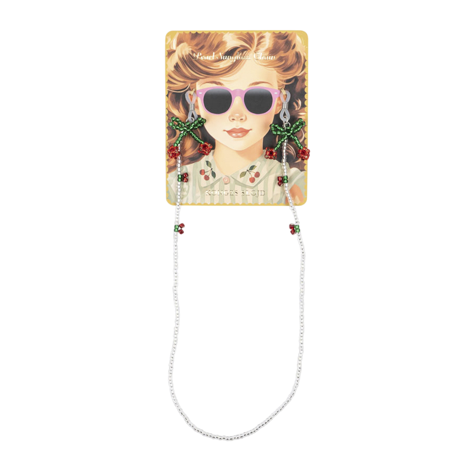 Brillenband Bead Chain Cherry Multi