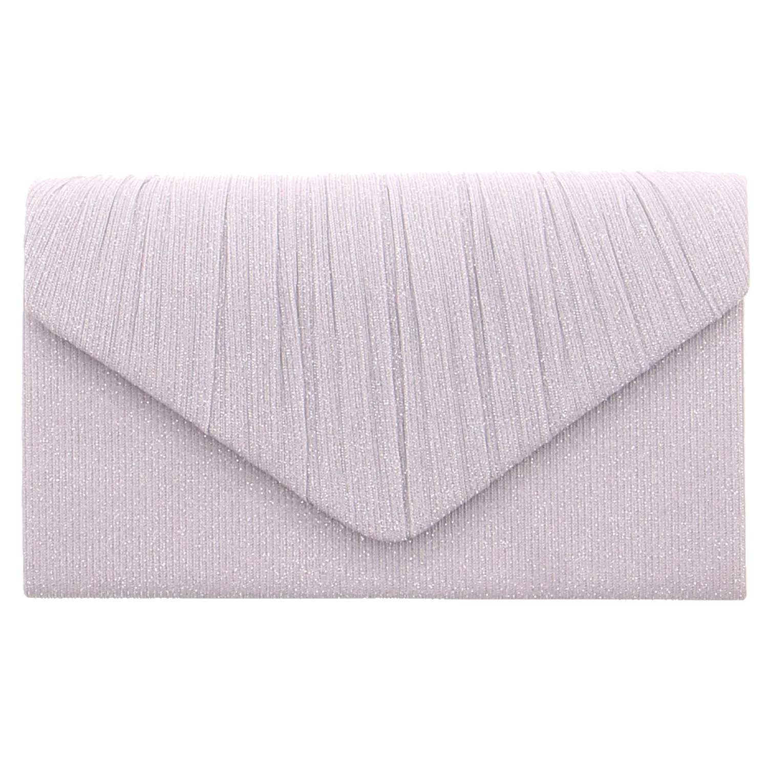 Clutch / Abendtasche Silber Textil