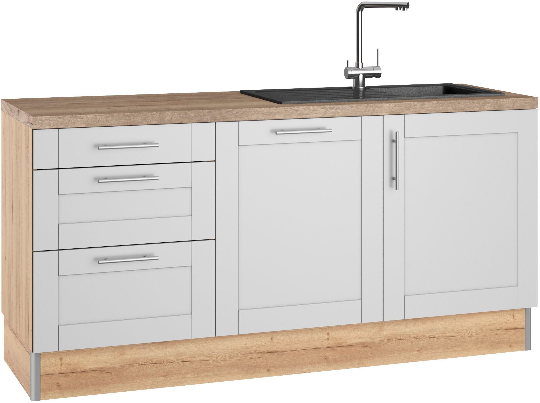 KOCHSTATION Küche »KS-Ahus« 180 cm breit, wahlw.mit E-Geräten, Soft Close Funktion, MDF Fronten