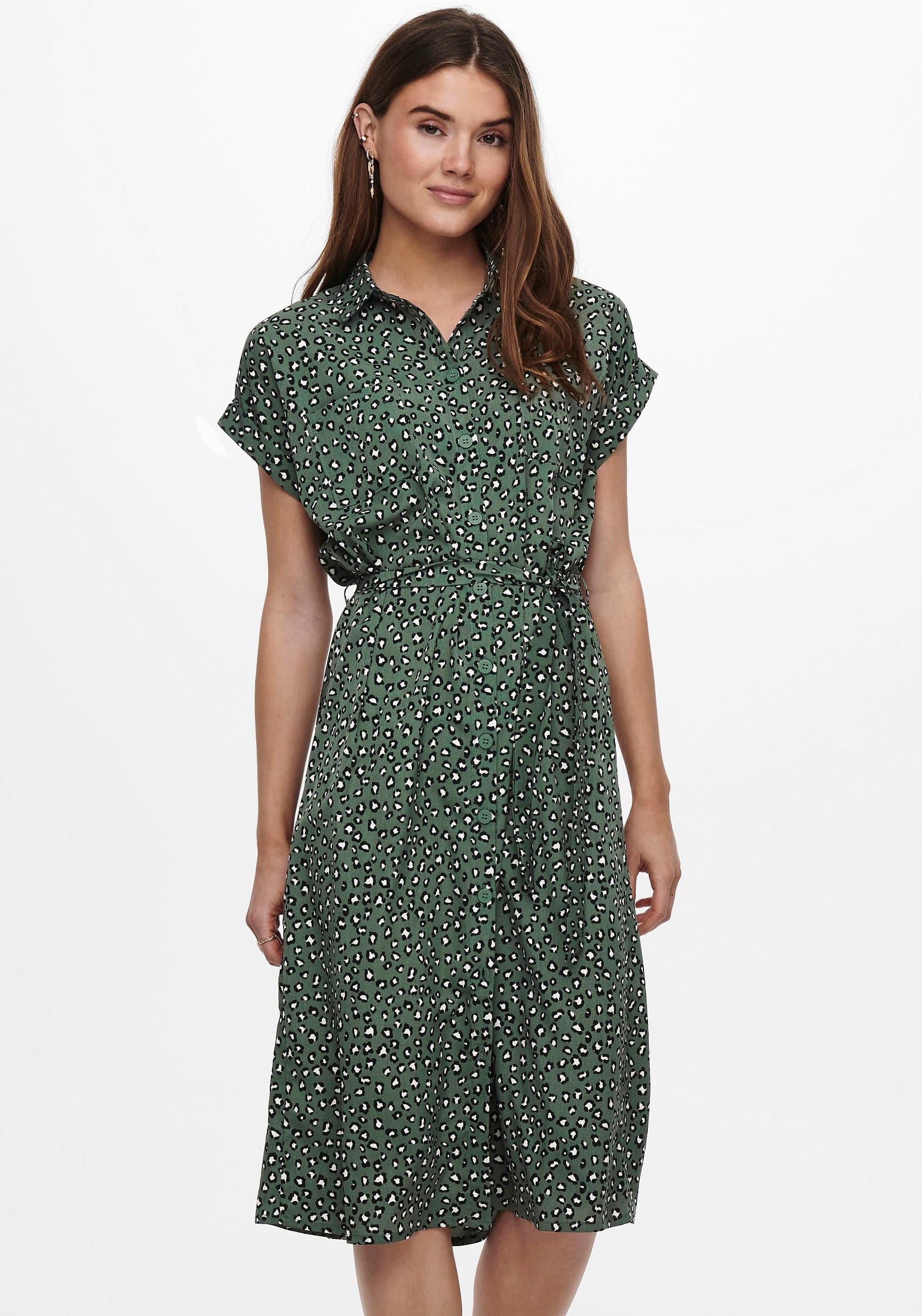 ONLY Hemdblusenkleid »ONLHANNOVER S/S SHIRT DRESS NOOS WVN« Brusttaschen Sommerkleid