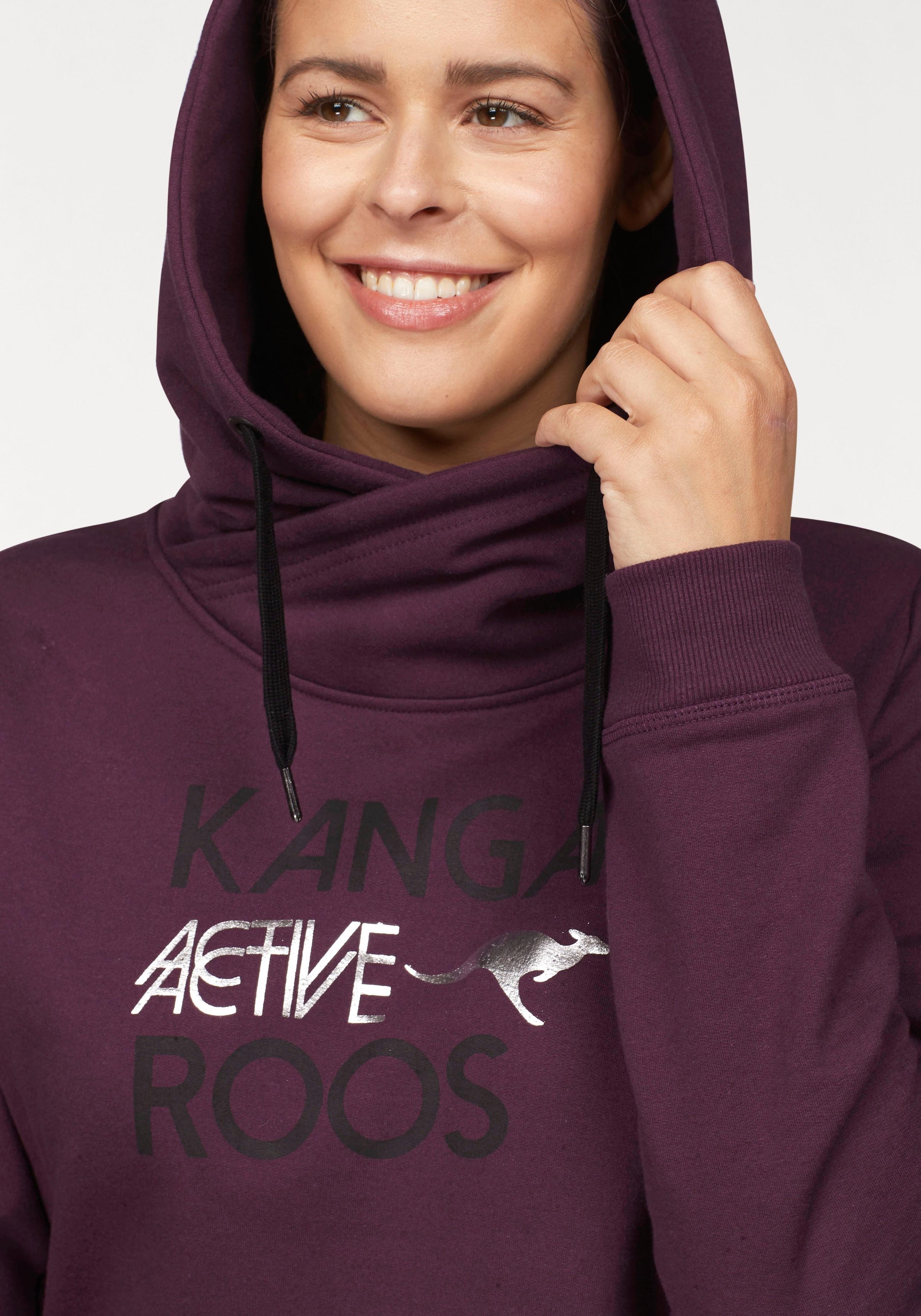 KangaROOS Sweatshirt , lange Ärmel,  figurumspielende Passform, grosse Grössen