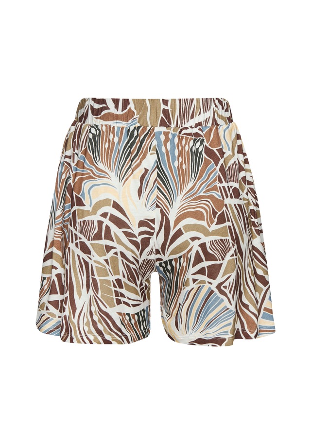 LASCANA Strandshorts  mit fixiertem Bindegürtel, kurze Hose mit Alloverprint