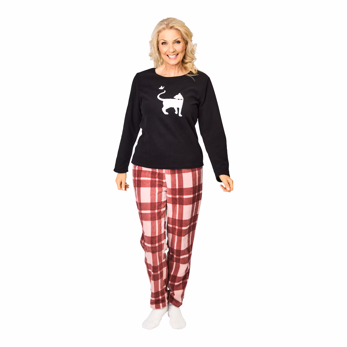 Fleece-Schlafanzug „Katze“