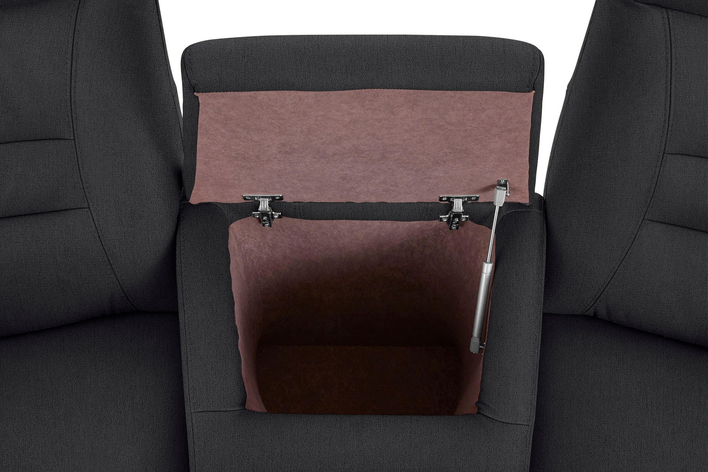 exxpo - sofa fashion 2,5-Sitzer »Ascoli, Kinosofa mit hohem Sitzkomfort, bequeme Armlehnen« inkl. Relaxfunktion, mit Ablage und Staufach, hohe Rückenlehne