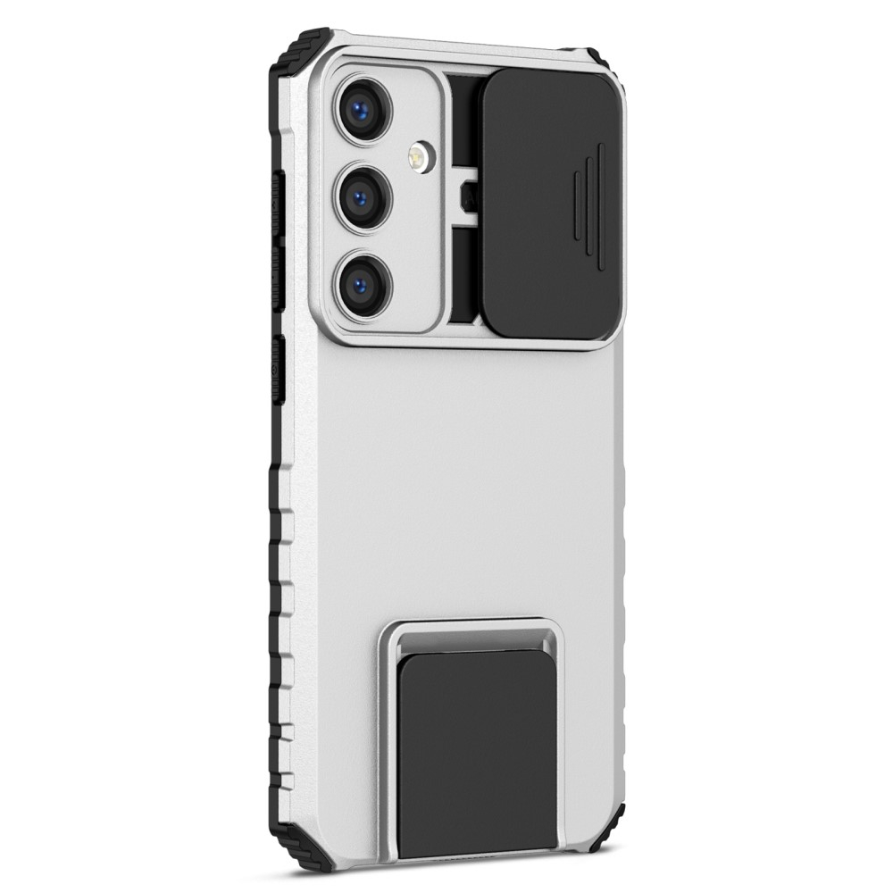 Samsung Galaxy S24  Plus Hybrid Outdoor Hardcase Hülle mit Cam-Slider   Kickstand - Weiss (Matt)