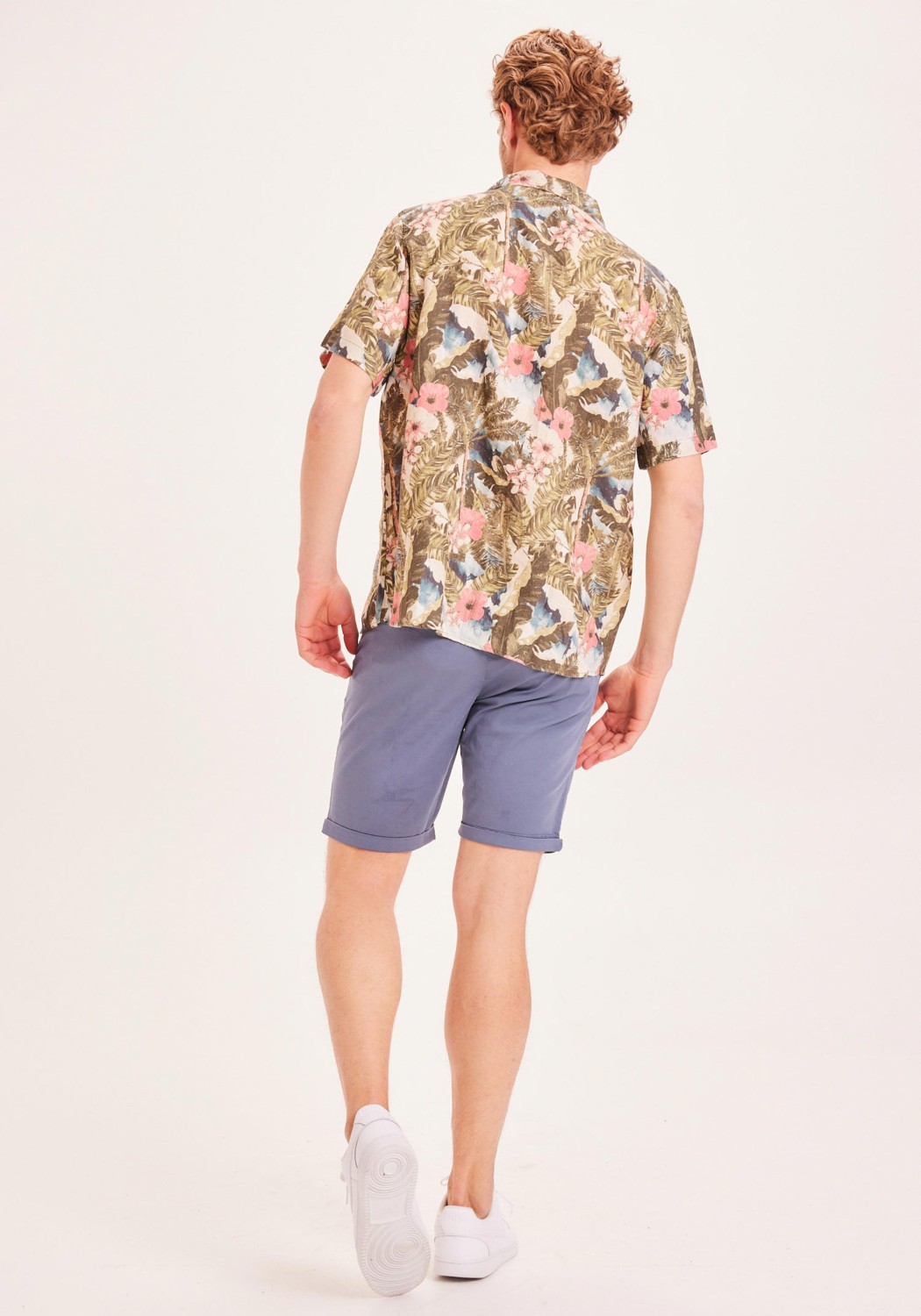 Knowledge Cotton Apparel Chino-Shorts Chuck Regular Poplin Vintage Indigo