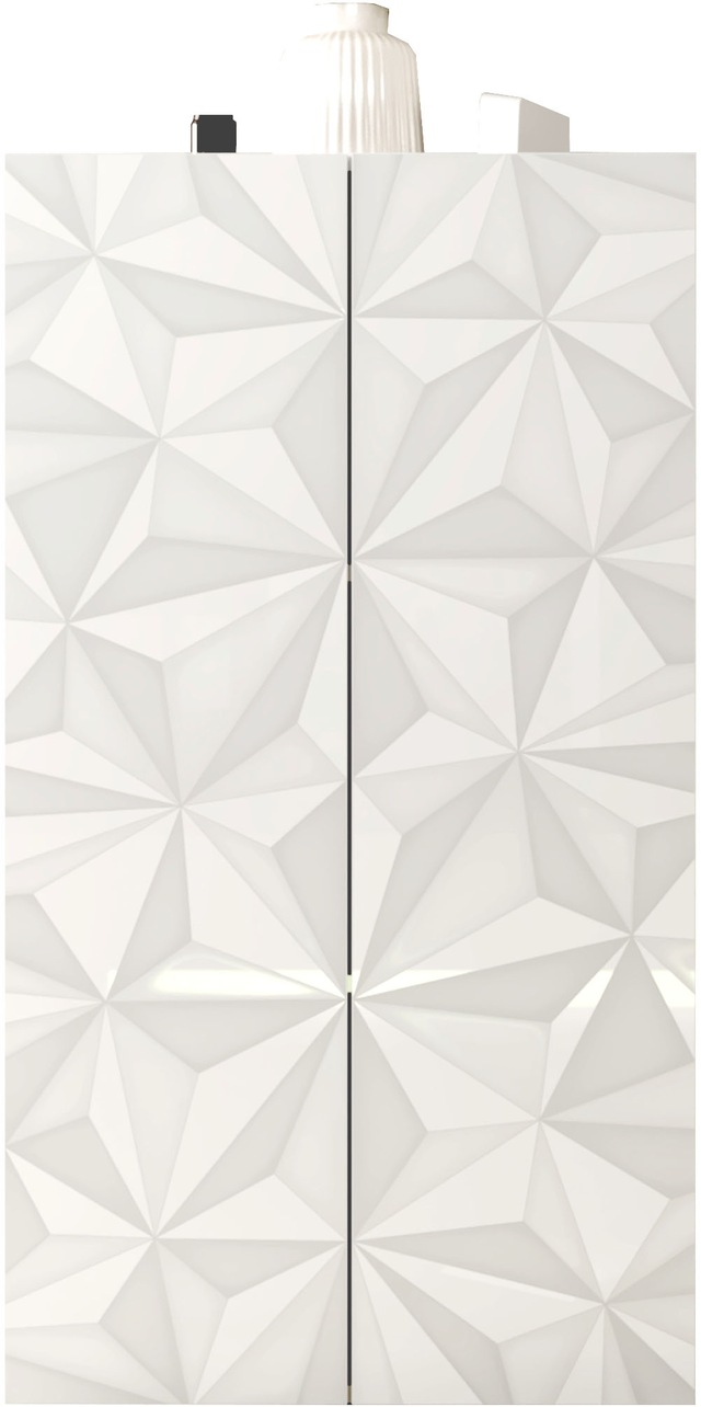 INOSIGN Aktenschrank »Prisma, Breite 63 cm, Höhe 114 cm, 2 Türen (2 Einlegeböden)« Büroschrank, Mehrzweckschrank, Front mit Siebdruck