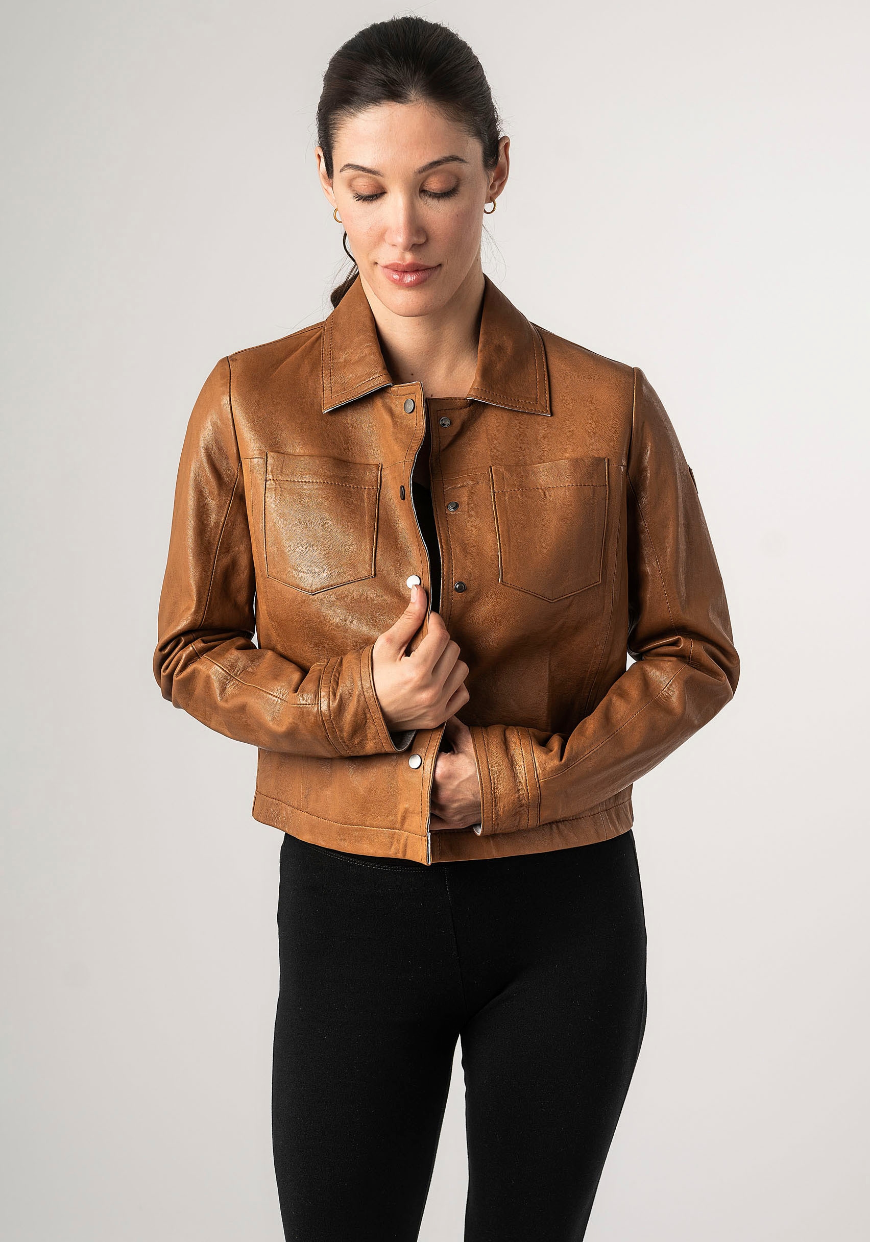 Mauritius Lederjacke »MWLefei« mit Brusttaschen
