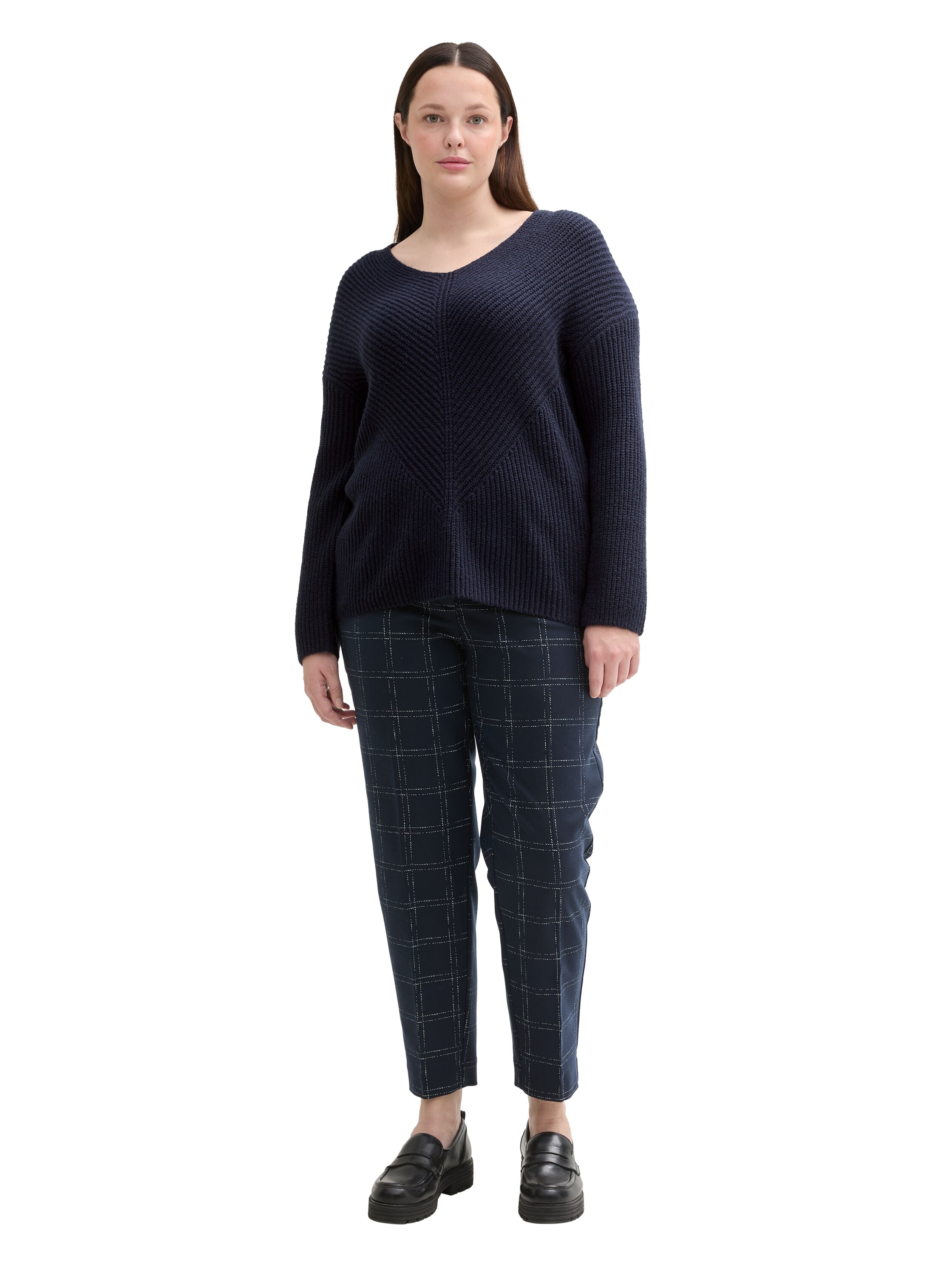 TOM TAILOR PLUS Strickpullover , mit Rippstruktur