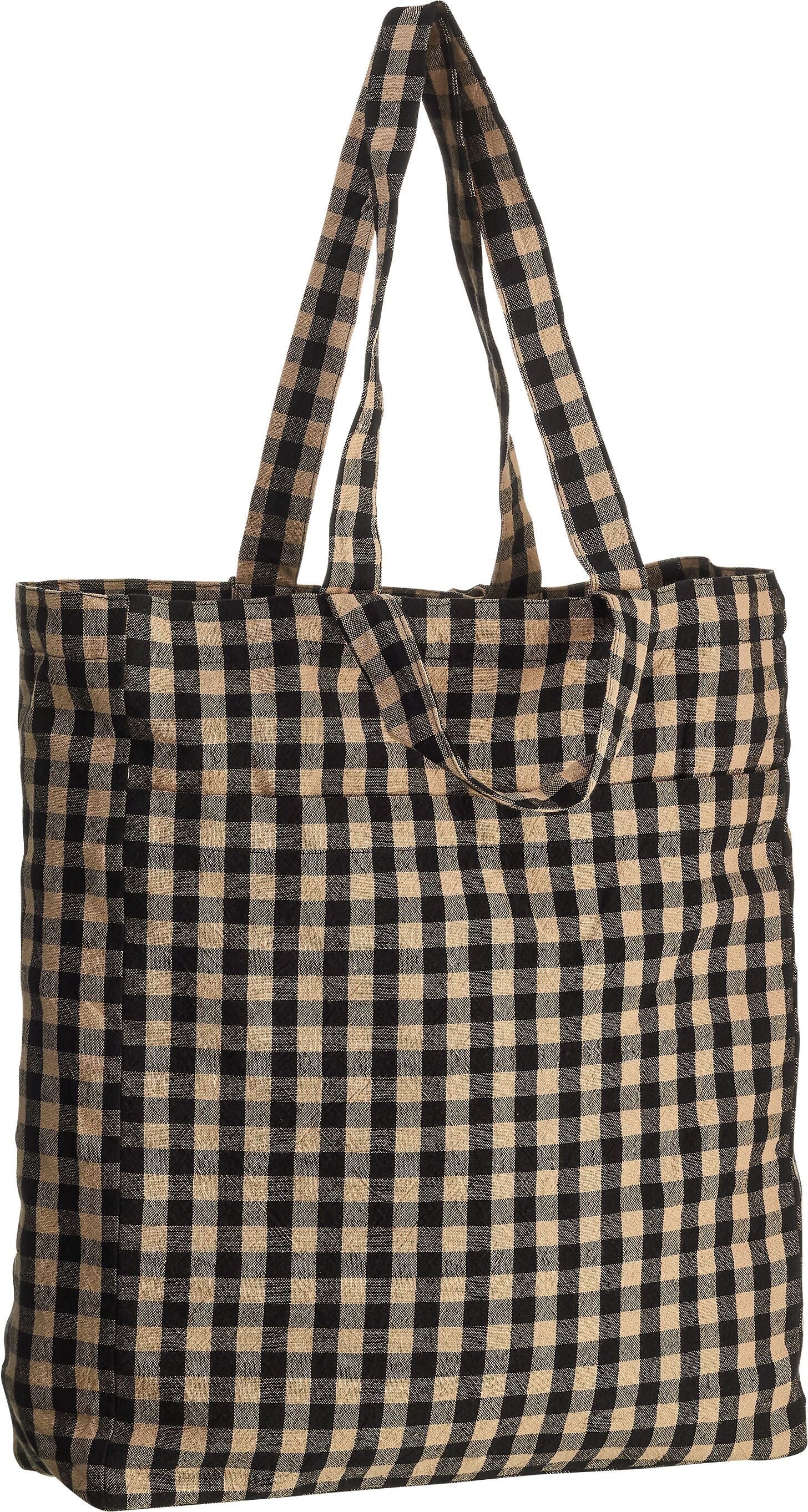 VICHY Einkaufstasche - Beige, Schwarz / B: 35.0 cm x T: 11.0 cm x H: 43.0 cm