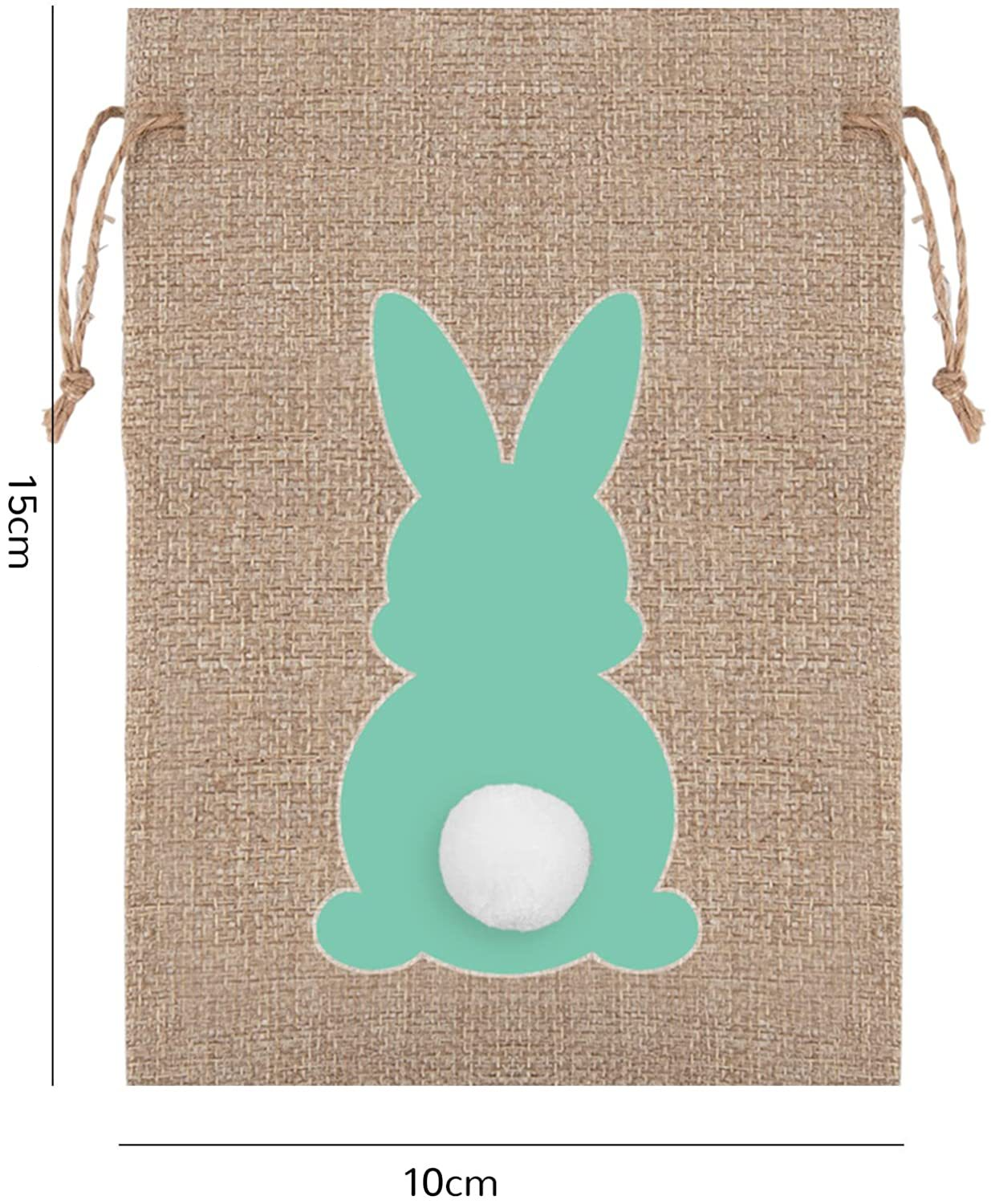 (24er Set) Osternest Jute Tüten Candy Gift Geschenk Osterhase Tasche - Braun