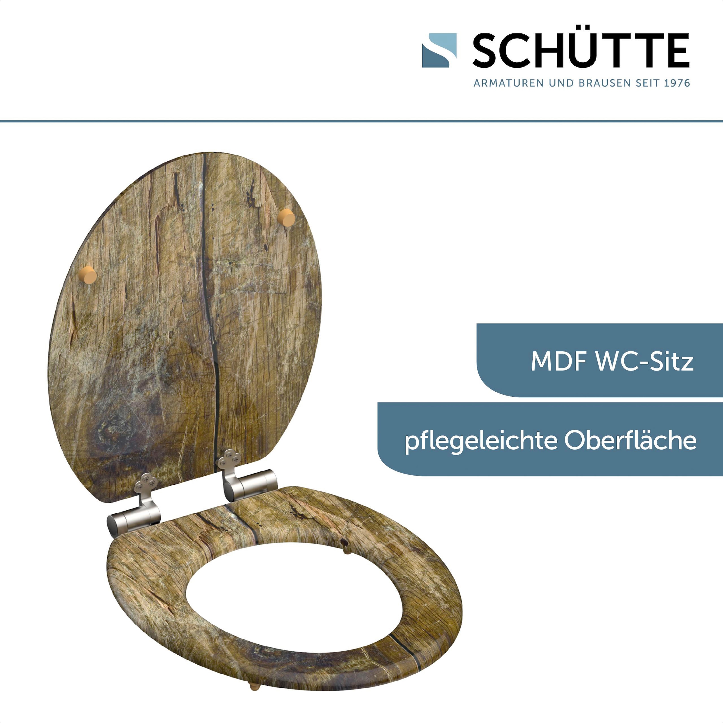 Schütte WC-Sitz »Solid Wood« mit Absenkautomatik und Holzkern, MDF