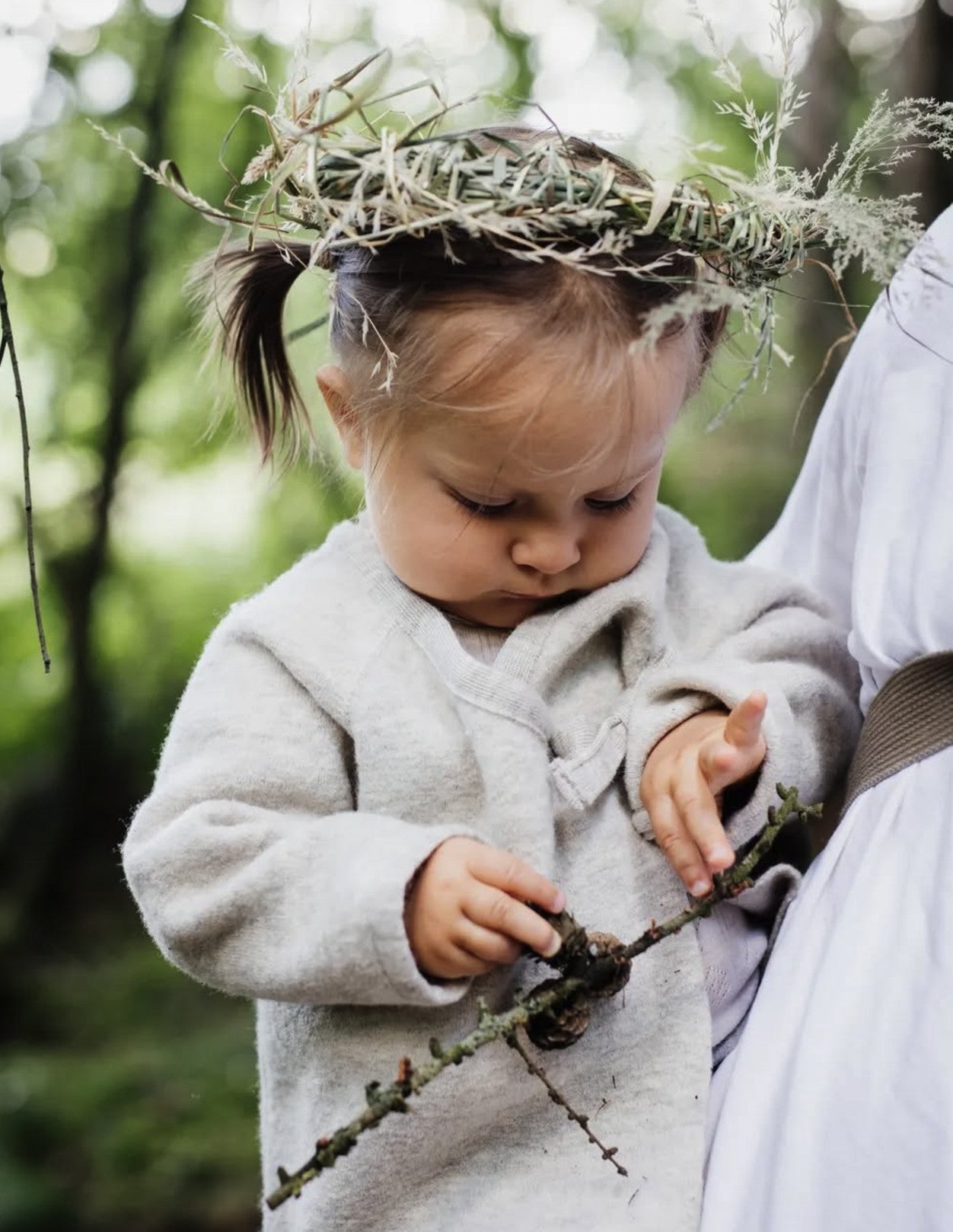 Baby Wollwalk-Jacke Schurwolle natur