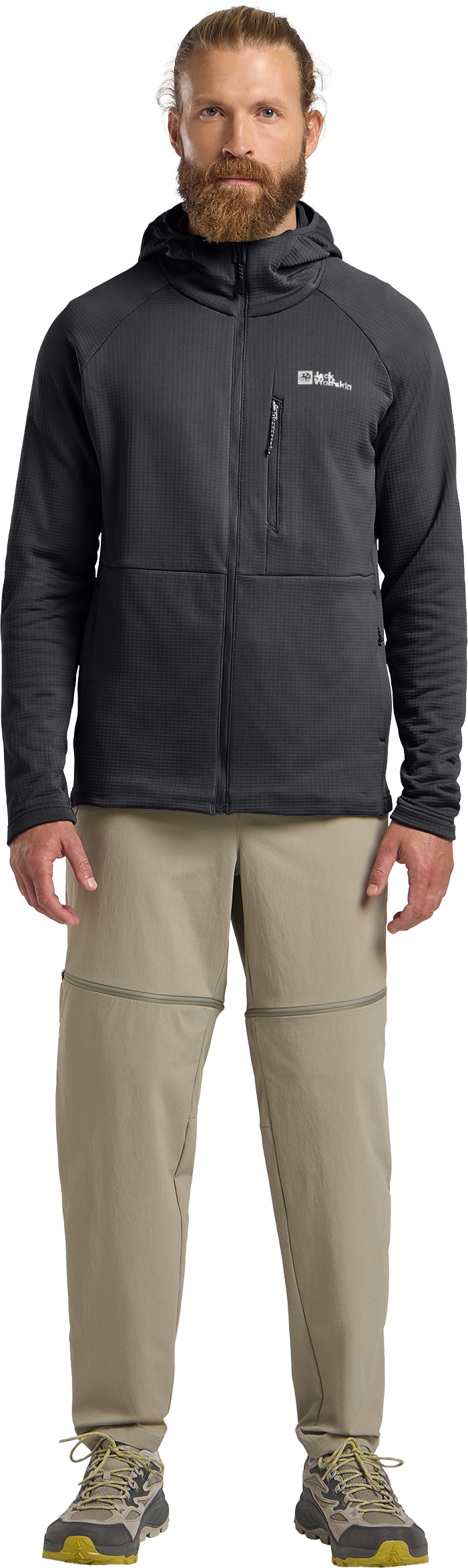 Jack Wolfskin Fleecejacke »KOLBENBERG HOODED FZ M« Atmungsaktiv, leicht, Übergangsjacke
