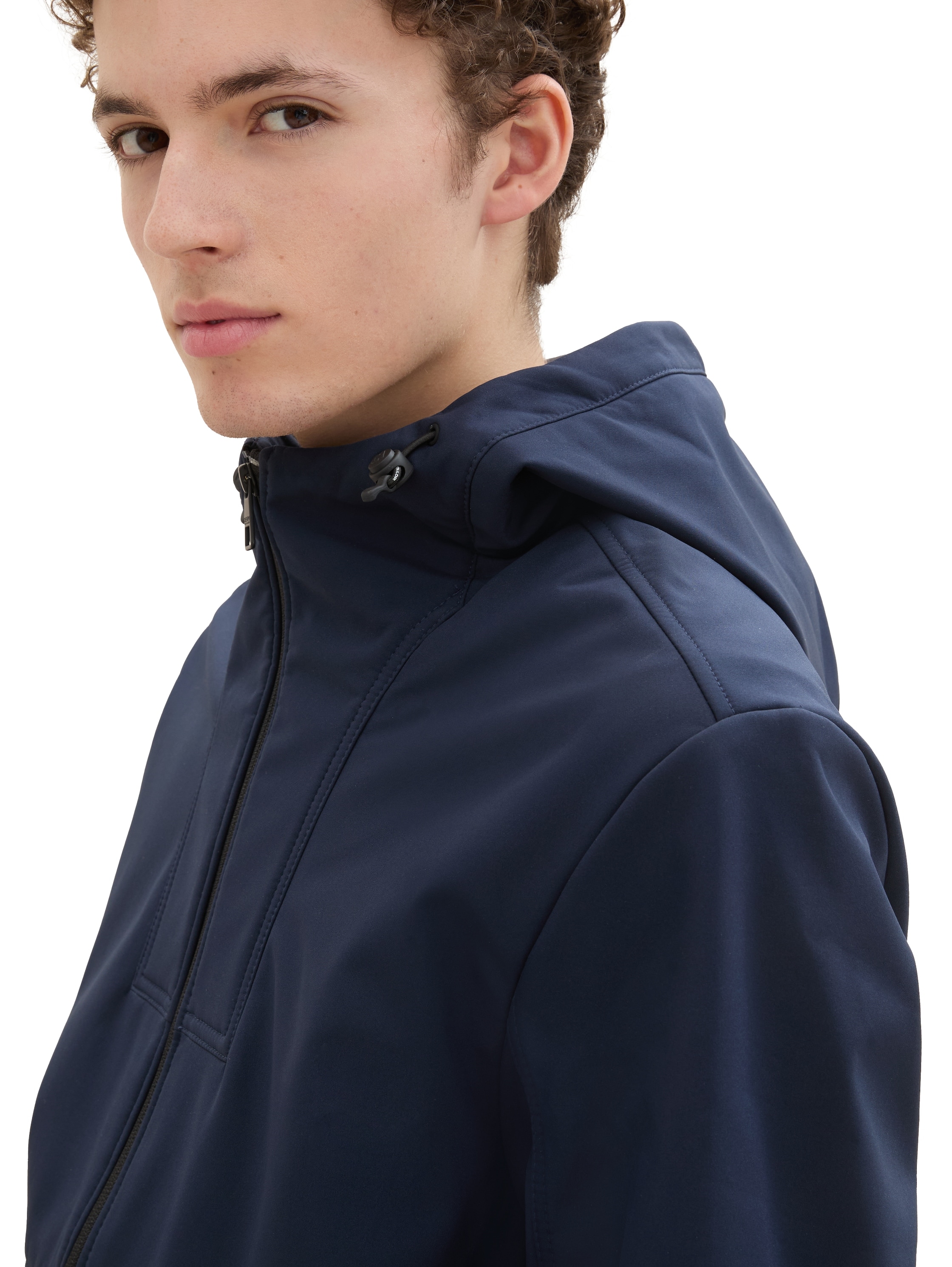 TOM TAILOR Denim Softshelljacke mit Kapuze mit Kapuze