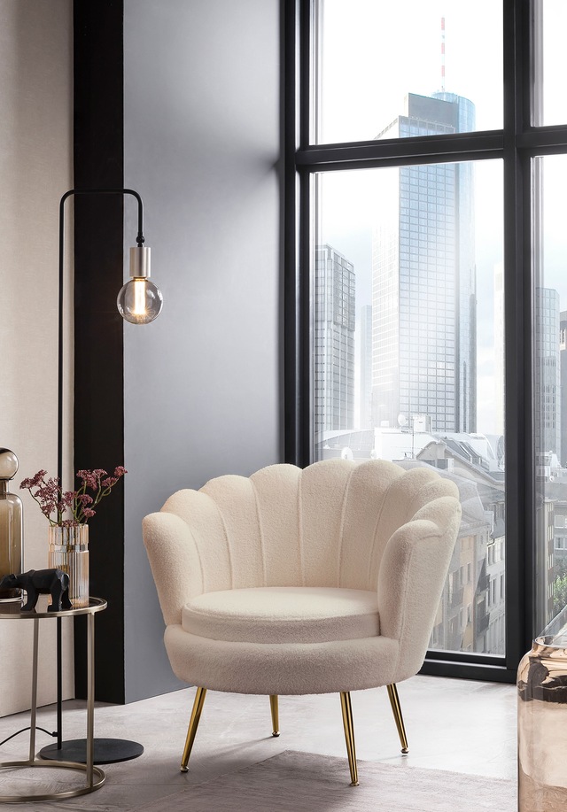 SalesFever Loungesessel »Sessel: Entspannung pur« Extravaganter Blickfang im stilvollen Muscheldesign
