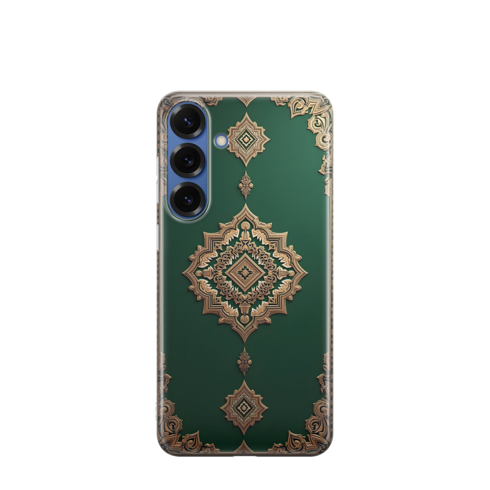 Samsung Galaxy S25 Plus Gummi Hülle Orientalische Pracht - Grün