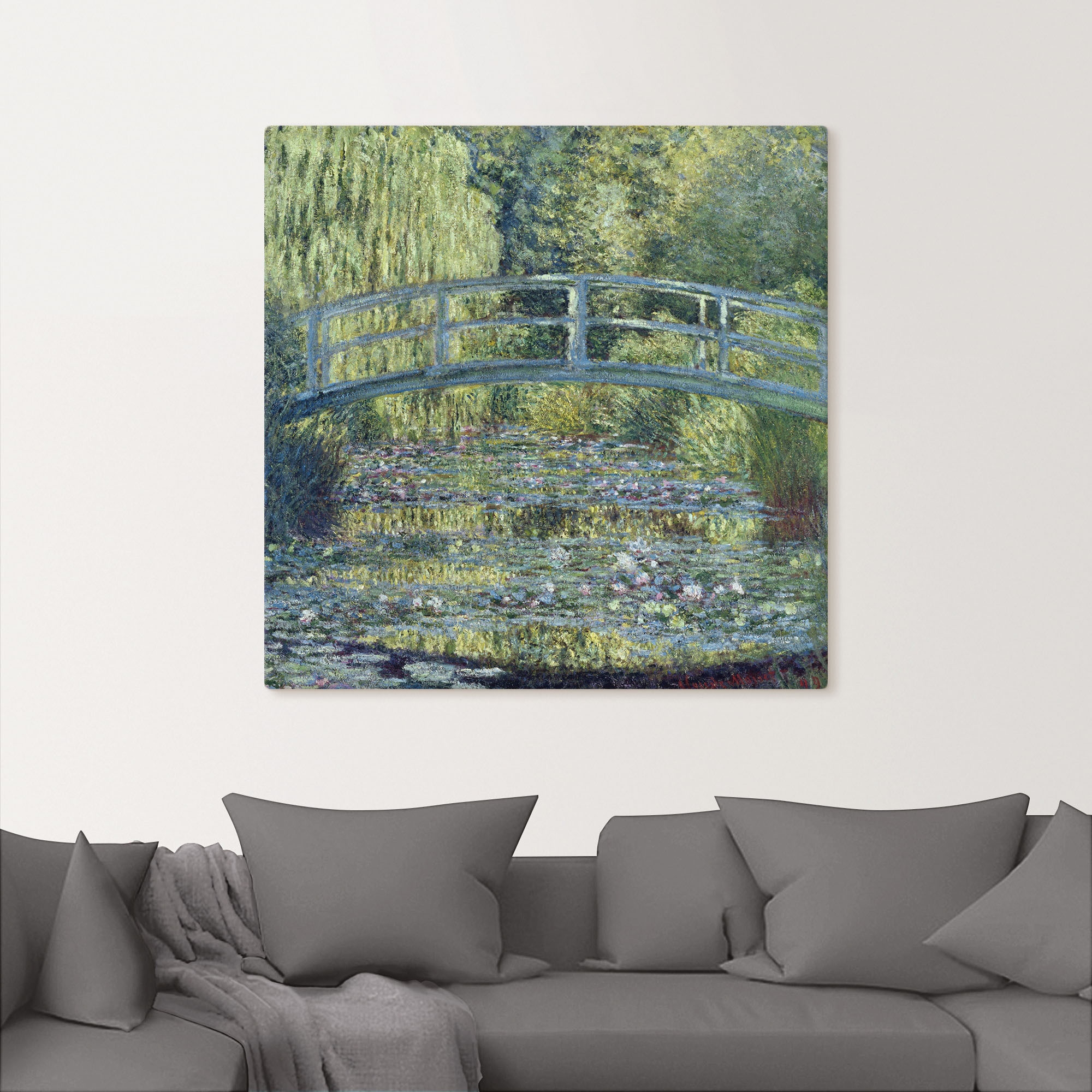 Artland Leinwandbild »Der Seerosenteich, Harmonie in Grün« Gartenbilder 1 Stk. tlg. auf Keilrahmen gespannt