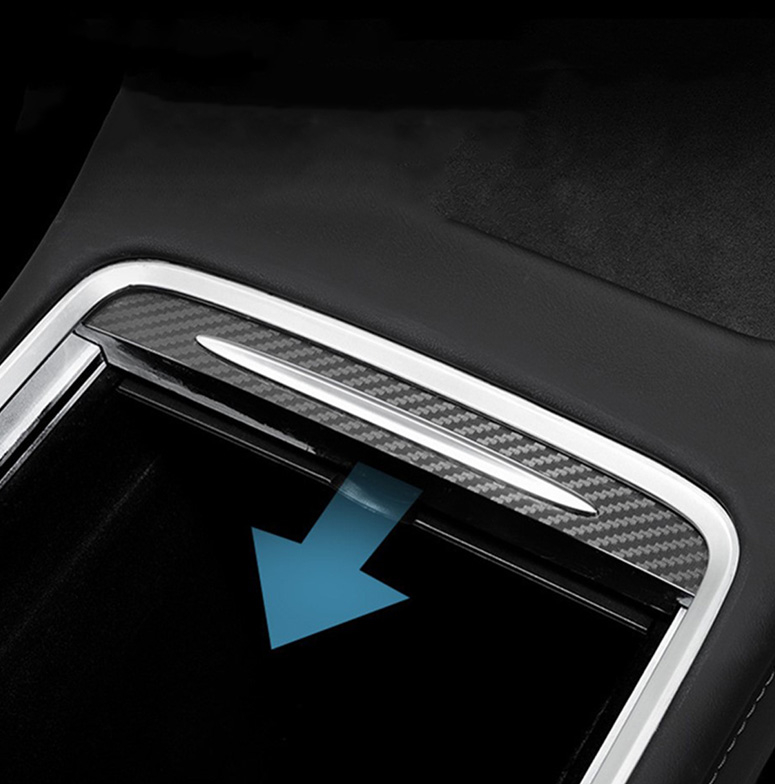 Tesla Model 3 / Y Mittelkonsolen Schutzfolie Selbstklebender Abdeckungsschutz - Carbon Look